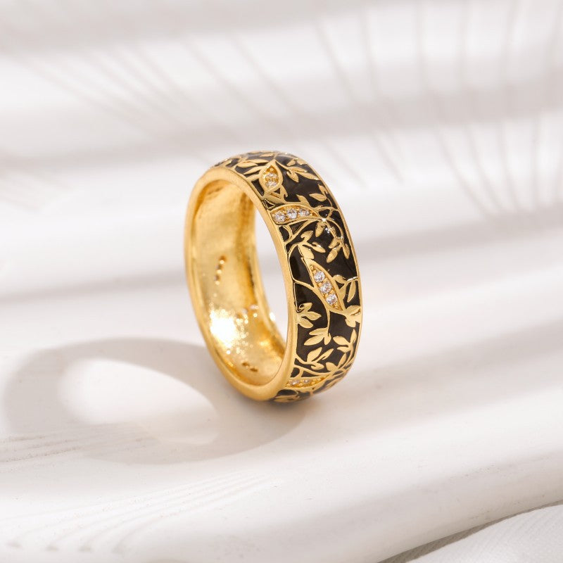 Veyra Ring Emaille – Buntes Muster Unisex