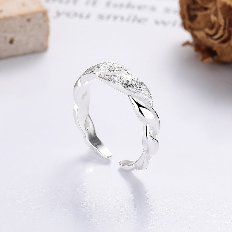 Veyra Geometrie Ring – 925 Silber verstellbar