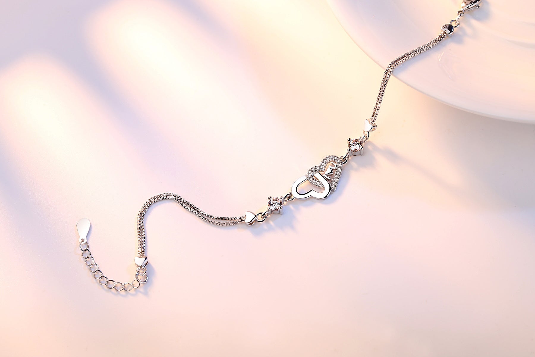 Veyra Herzarmband mit Zirkonia – 925 Sterling Silber