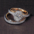 Veyra Ring Set Saphir – 925 Silber & Rosegold