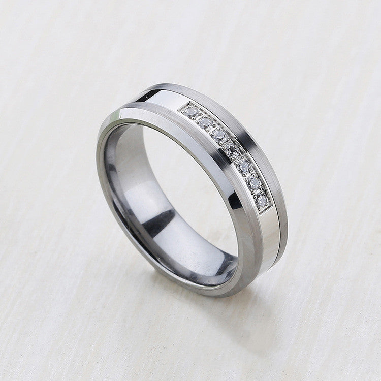 Veyra Wolfram Edelstahl Ring – Zweifarbig Modern
