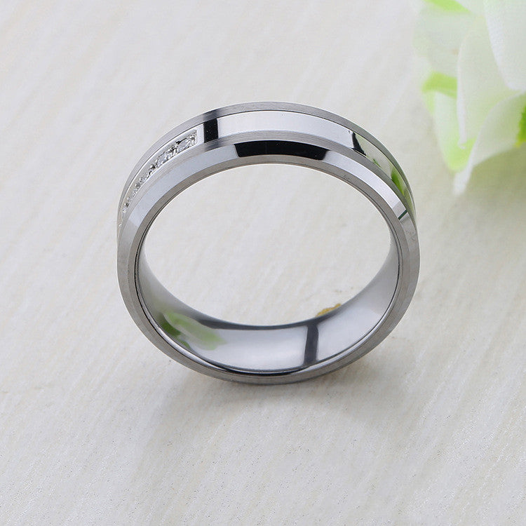 Veyra Wolfram Edelstahl Ring – Zweifarbig Modern
