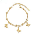 Veyra Butterfly Bracelet – 14K Gold Titanium Steel Double Layer
