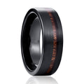 Veyra Wolfram Ring mit Akazienholz – Schwarz Matt Unisex