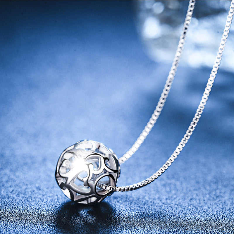 Veyra Halskette Hohlperle – S925 Silber Collier