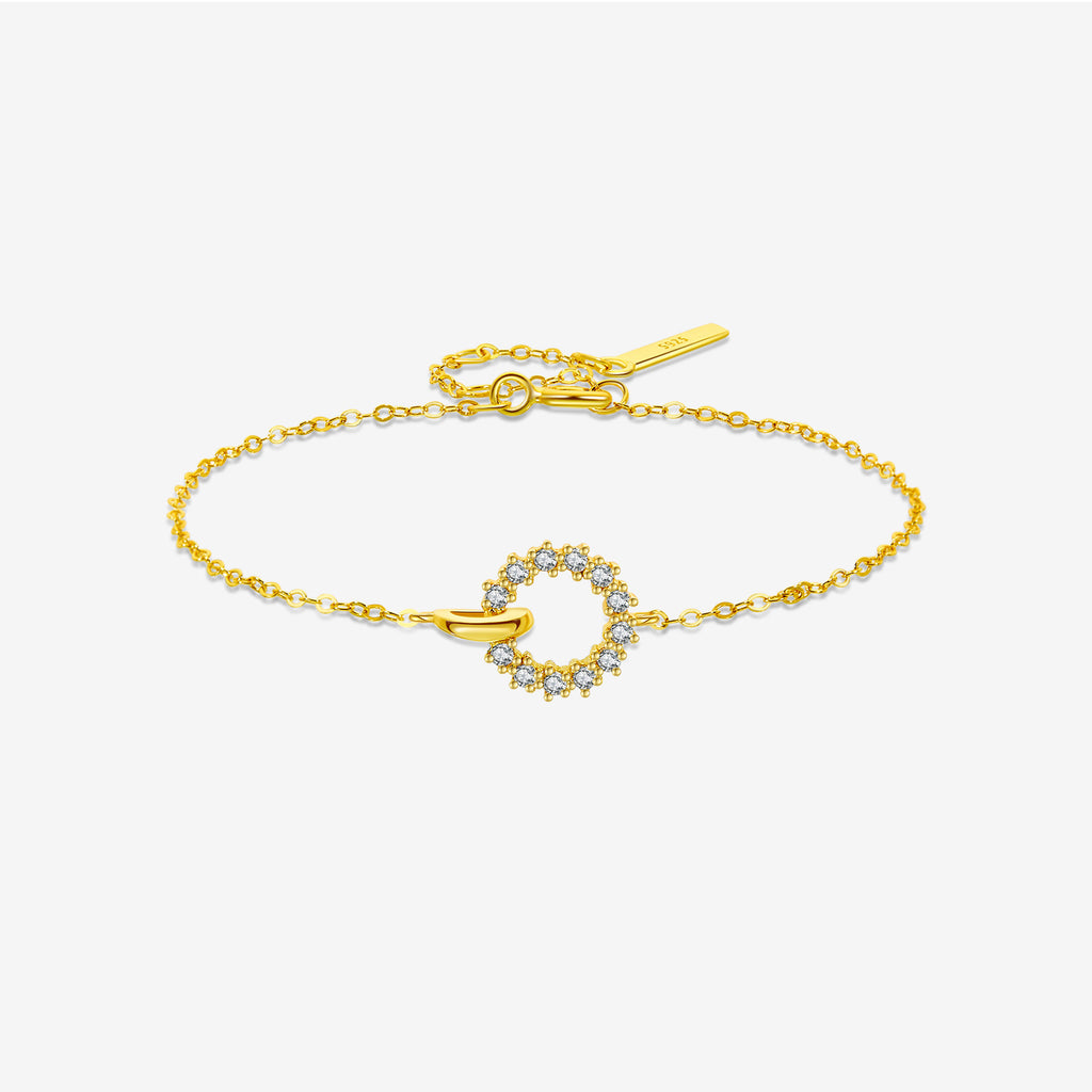Veyra Verschlungenes Zirkonia Armband – 925 Silber