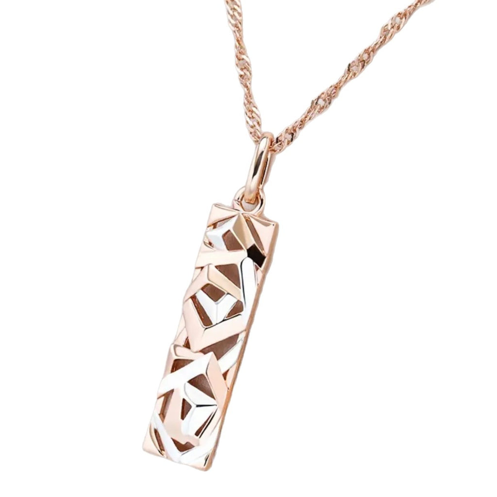 Veyra Halskette Zweifarbig – Gold & Silber Anhänger