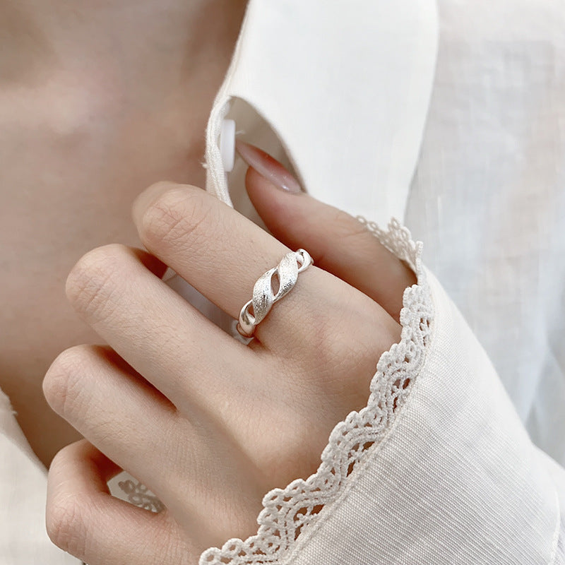 Veyra Geometrie Ring – 925 Silber verstellbar