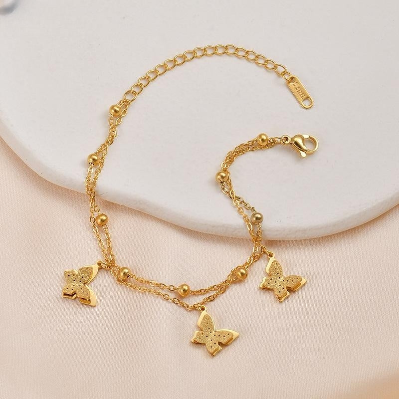 Veyra Butterfly Bracelet – 14K Gold Titanium Steel Double Layer