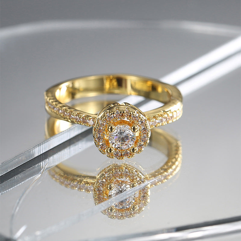 Veyra Damenring Zirkonia – Vergoldet Elegant
