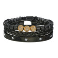 Veyra Gewebtes Edelstahl Armband Set – 3-teilig Herren