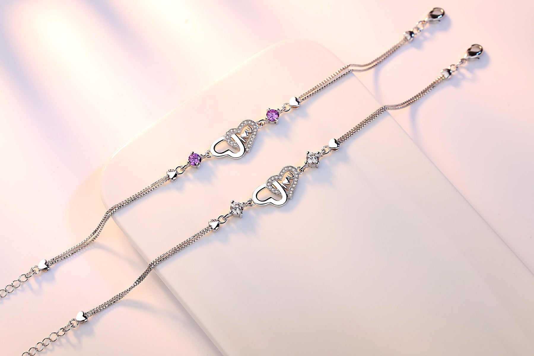 Veyra Herzarmband mit Zirkonia – 925 Sterling Silber