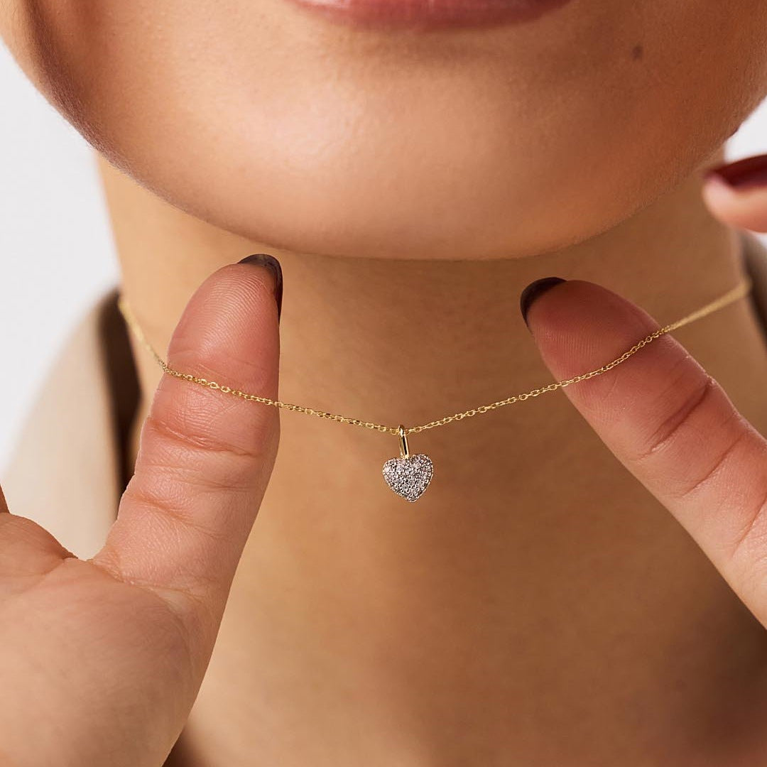 Veyra Halskette Herz – 18K Gold Edelstahl