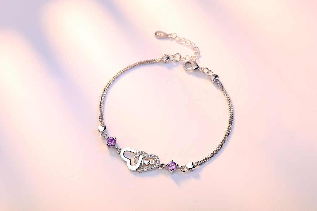 Veyra Herzarmband mit Zirkonia – 925 Sterling Silber