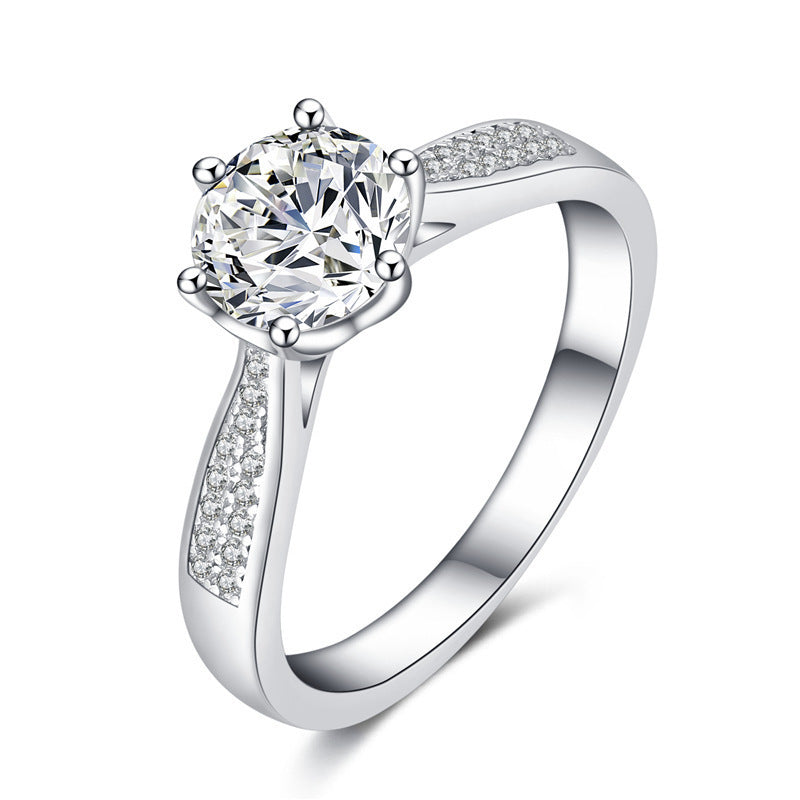 Veyra Luxus Moissanit Ring – Runder Wickelring mit Diamant-Optik