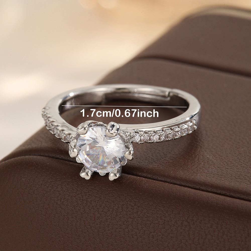 Veyra Ring mit Zirkonia – Größenverstellbar in Gold & Weißgold