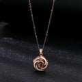 Veyra Spiralblumen Halskette – Silber & Roségold Damen