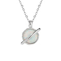 Veyra Opal Planet Halskette – 925 Silber Nische Design Damen