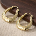 Veyra Geometric Oval Hoop Earrings – Bohemian Women's Earrings