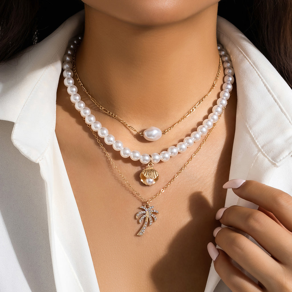 Veyra Halsketten-Set Seestern & Perle – 3-teilig
